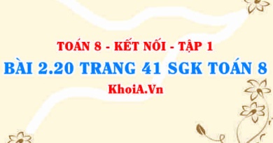 Bài 2.20 trang 41 SGK Toán 8 tập 1 Kết nối tri thức